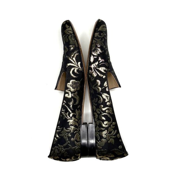 M. Gemi The Petalo in Black and Gold Brocade Size 40 / 10 - Picture 4 of 9